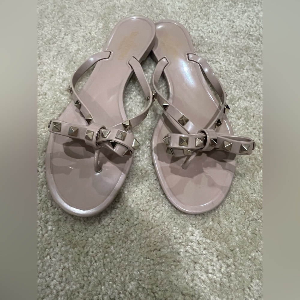 Valentino garavani rockstud PVC  sandals size 9 / 40